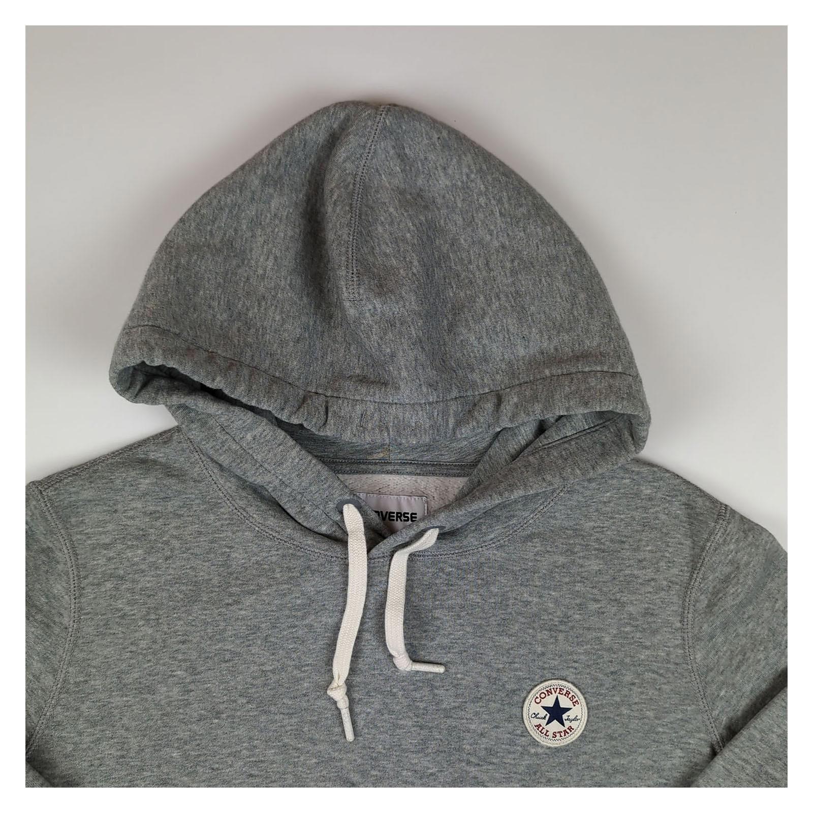 Converse Converse Men's Hoodie Grey Pullover Size XS Casual Sweatshirt Excellent Eco Sweater & Hoodie RewearableUK