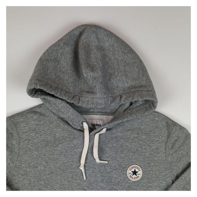 Converse Converse Men's Hoodie Grey Pullover Size XS Casual Sweatshirt Excellent Eco Sweater & Hoodie RewearableUK