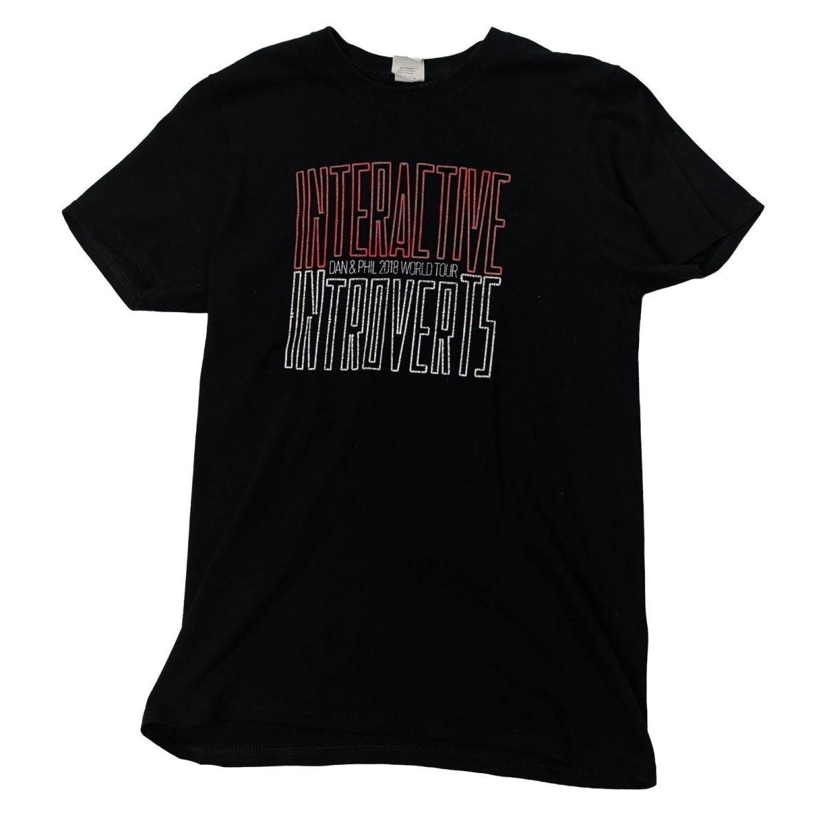 Dan Phil Interactive Introverts 2018 World Tour T-Shirt S Black Dates – product photo 1 | RewearableUK