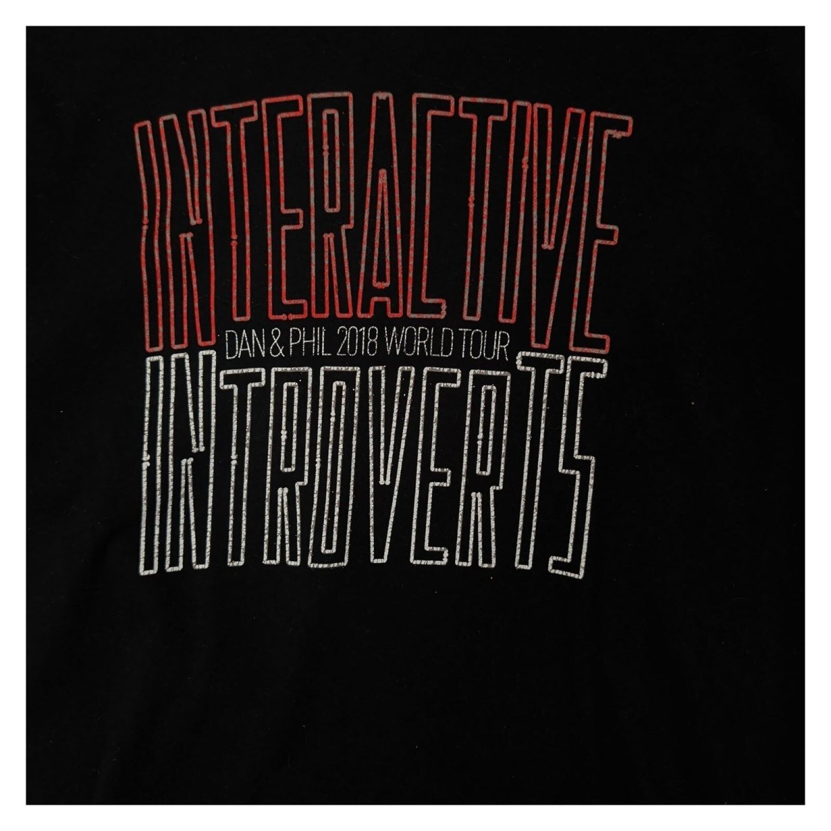 Dan Phil Interactive Introverts 2018 World Tour T-Shirt S Black Dates – product photo 3 | RewearableUK