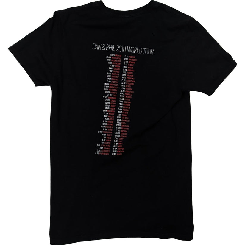 Dan Phil Interactive Introverts 2018 World Tour T-Shirt S Black Dates – product photo 2 | RewearableUK