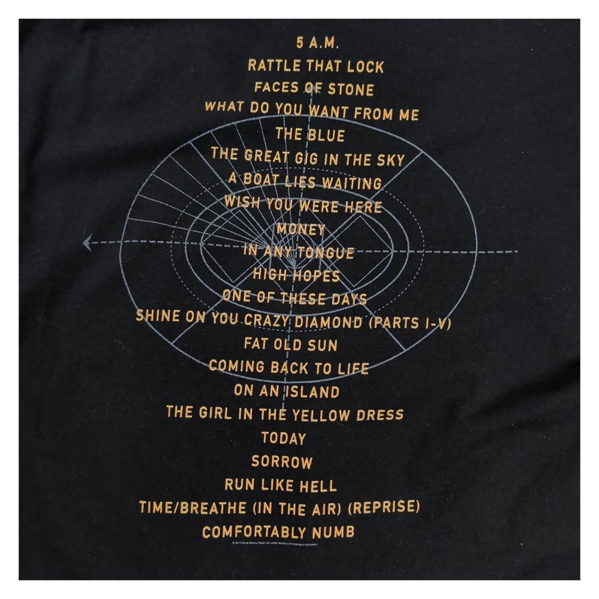 David Gilmour Live at Pompeii 2016 2XL Black Pink Floyd Double-Sided T-Shirt – product photo 4 | RewearableUK