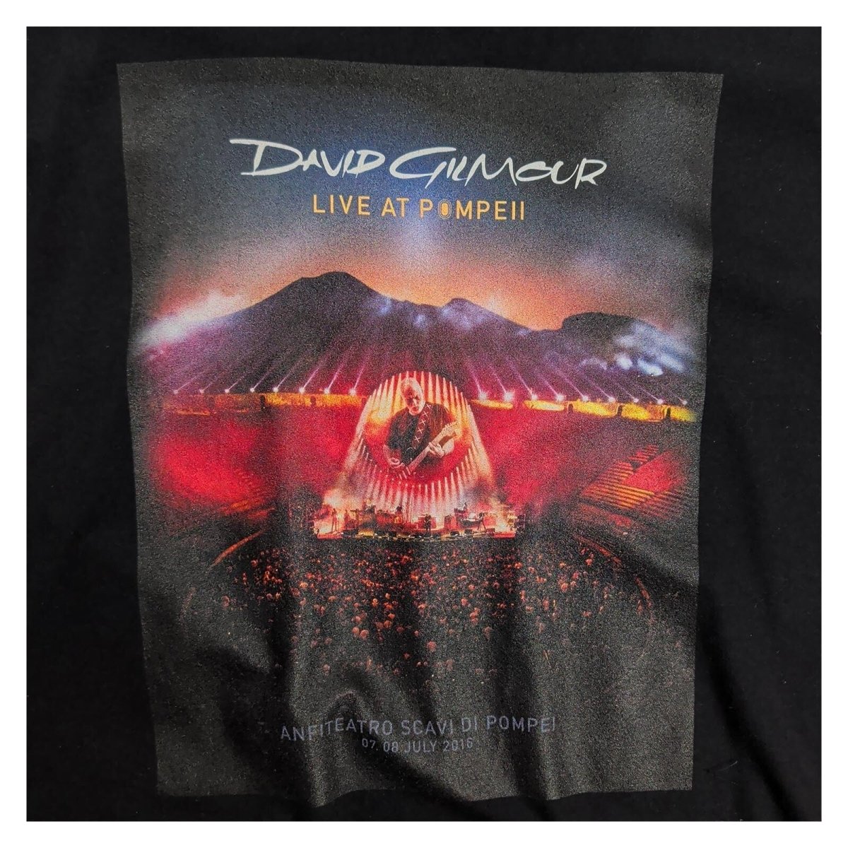 David Gilmour Live at Pompeii 2016 2XL Black Pink Floyd Double-Sided T-Shirt – product photo 3 | RewearableUK