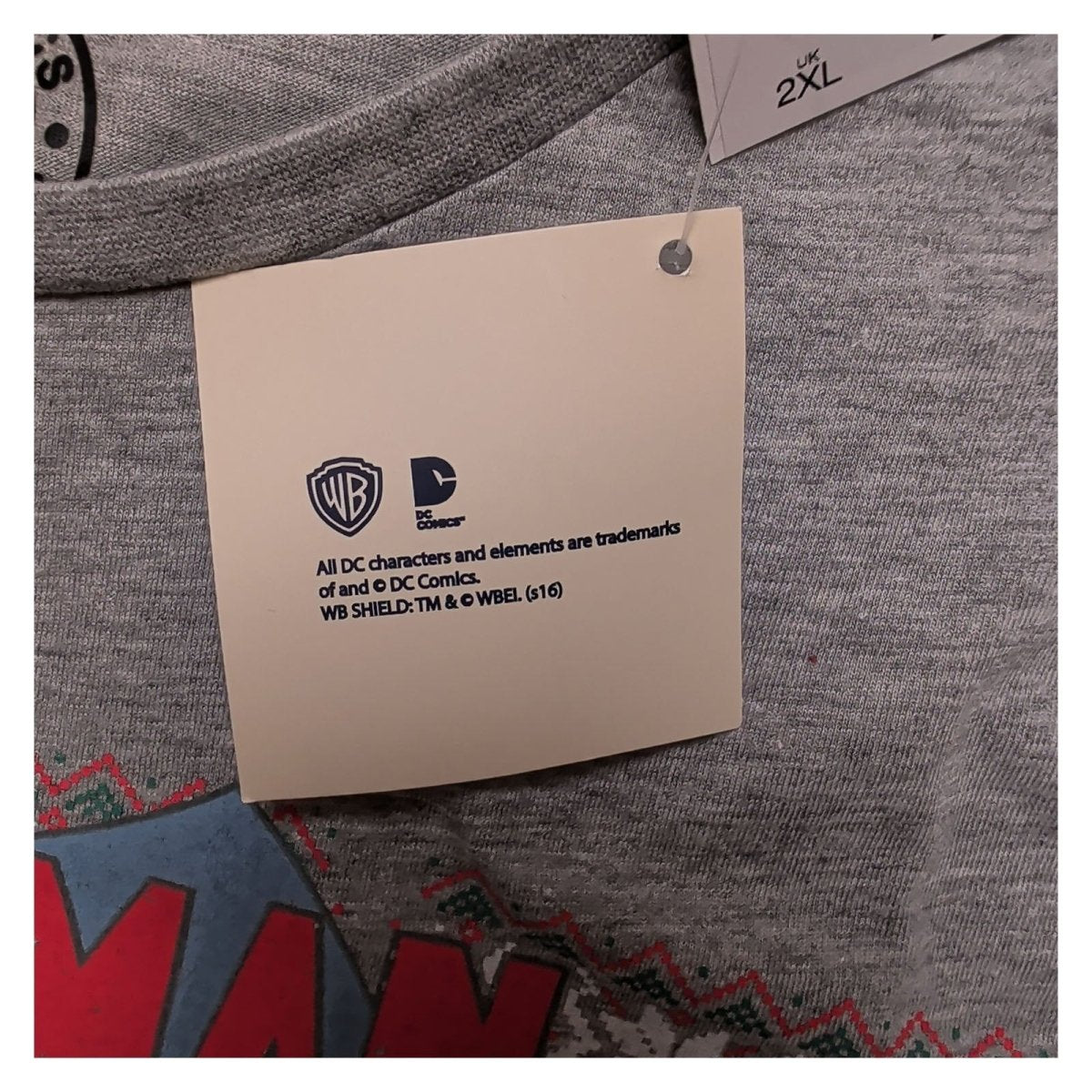 DC Comics Men's Batman Grey Santa Graphic T-Shirt 2XL Cotton Blend – product photo 8 | RewearableUK