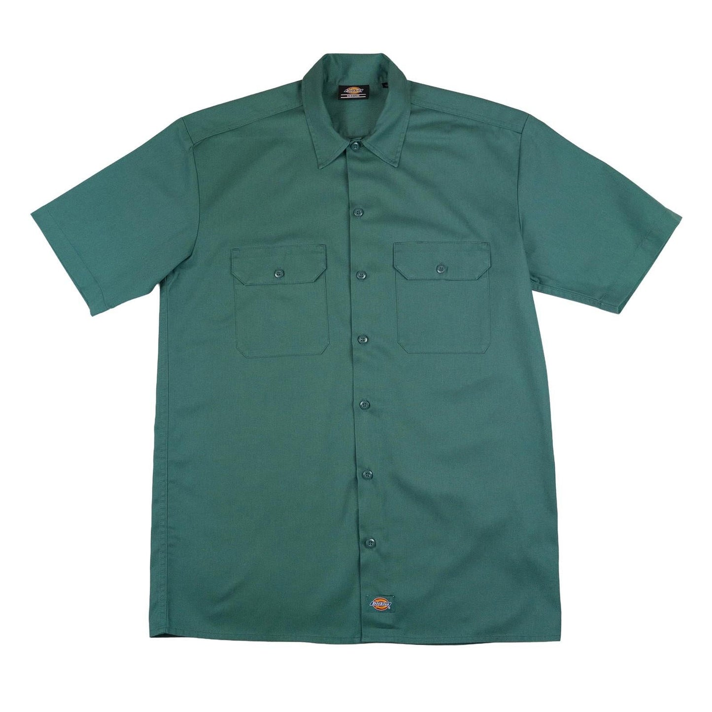 Dickies Dickies 1574 Short Sleeve Work Shirt Men Medium – Hunter Green Classic Fit shirt RewearableUK