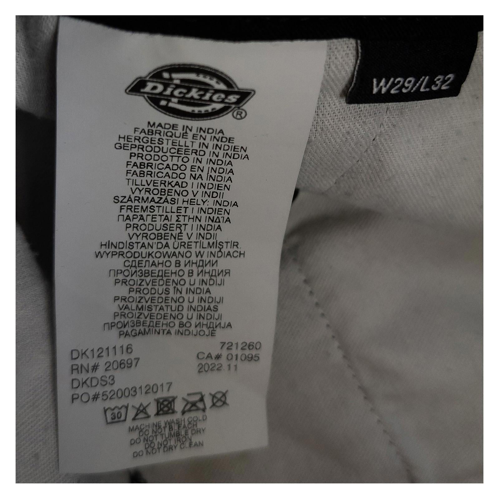 Dickies 872 Slim Fit Work Pants W29 L32 Black Chinos Trousers Skater Streetwear by Dickies – | RewearableUK