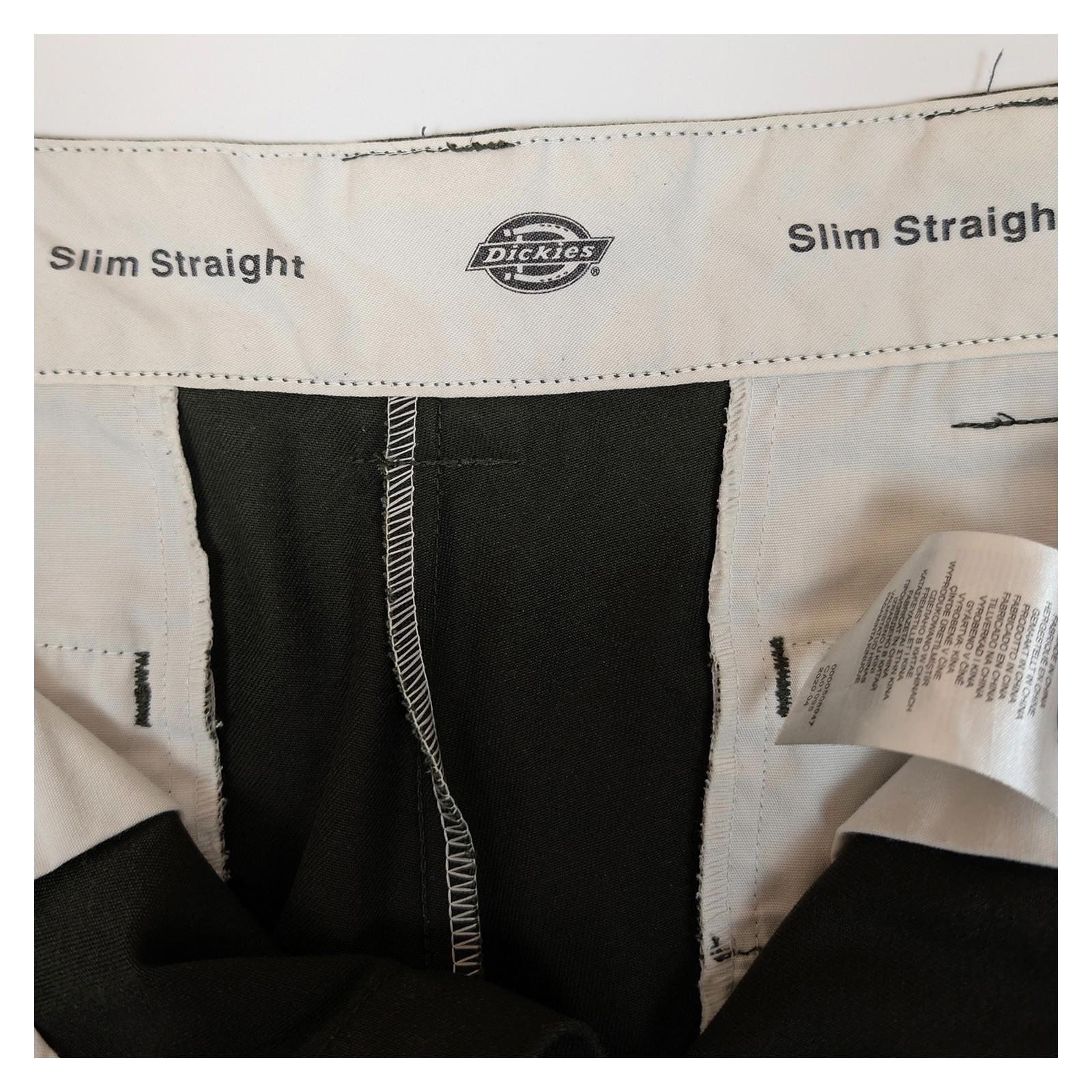 Dickies 873 Slim Straight Work Pants W30 L32 Olive Green Chino Trousers WP873 by Dickies – | RewearableUK