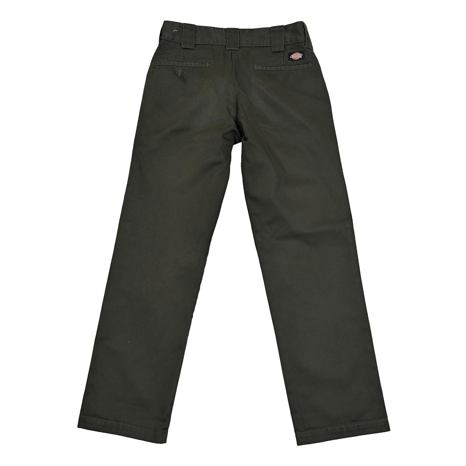 Dickies 873 Slim Straight Work Pants W30 L32 Olive Green Chino Trousers WP873 by Dickies – | RewearableUK