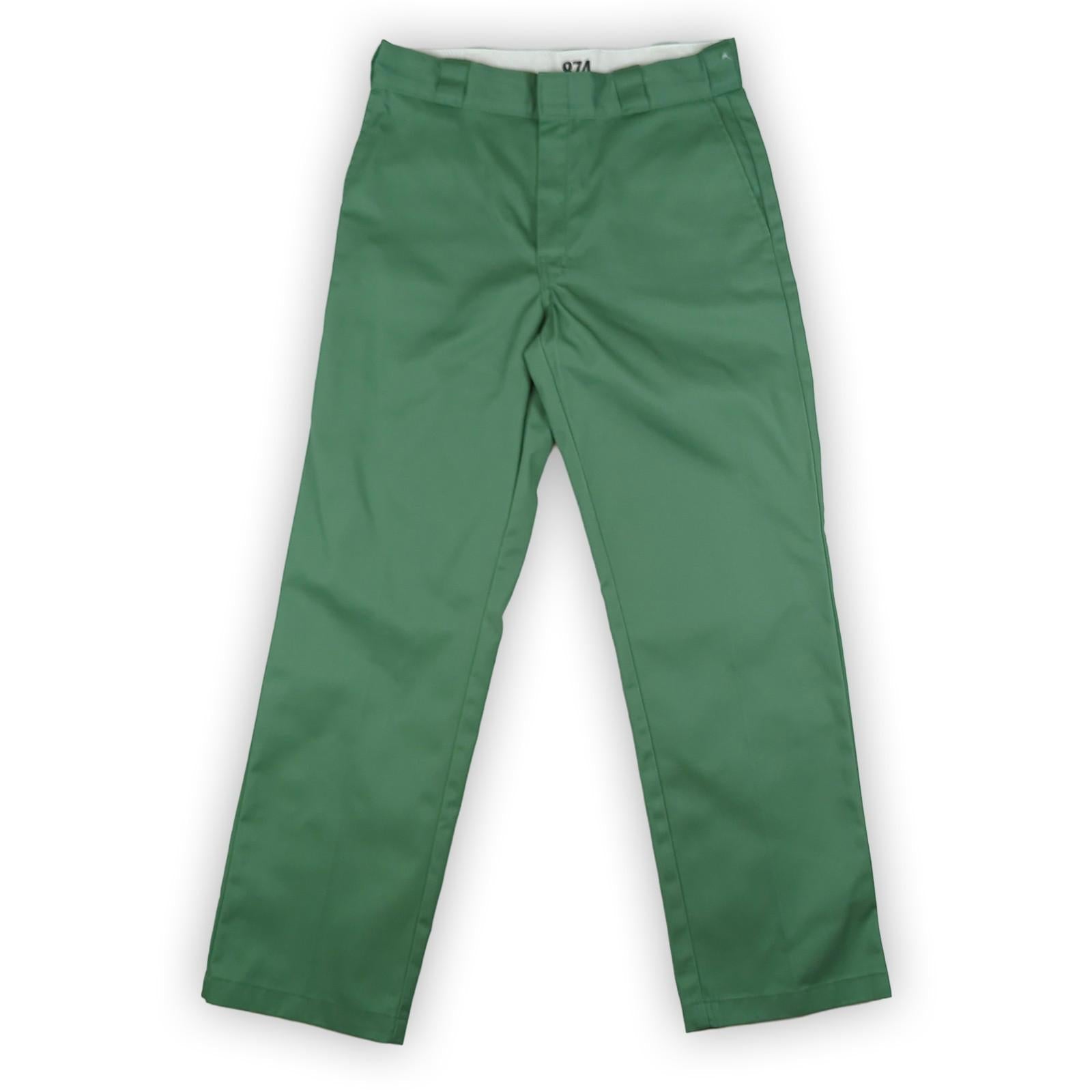 Dickies Dickies 874 Green Original Fit Work Trousers W32 L32 – Durable Polyester - Cotton Sweater & Hoodie RewearableUK