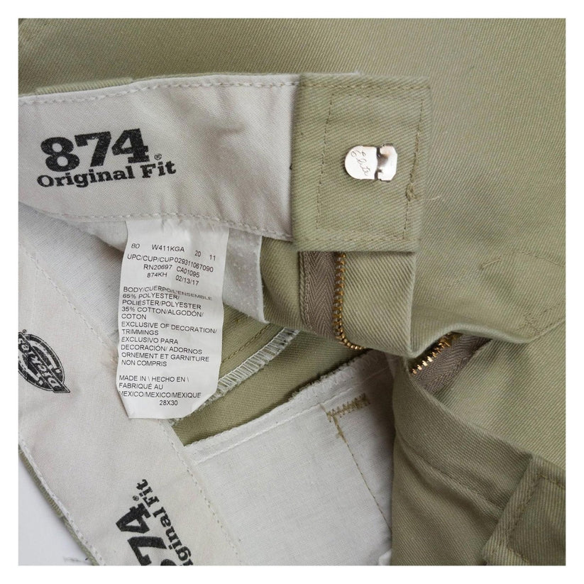 Dickies Dickies 874 Khaki Original Fit Work Pants Men W28 L30 – Durable Workwear workear RewearableUK