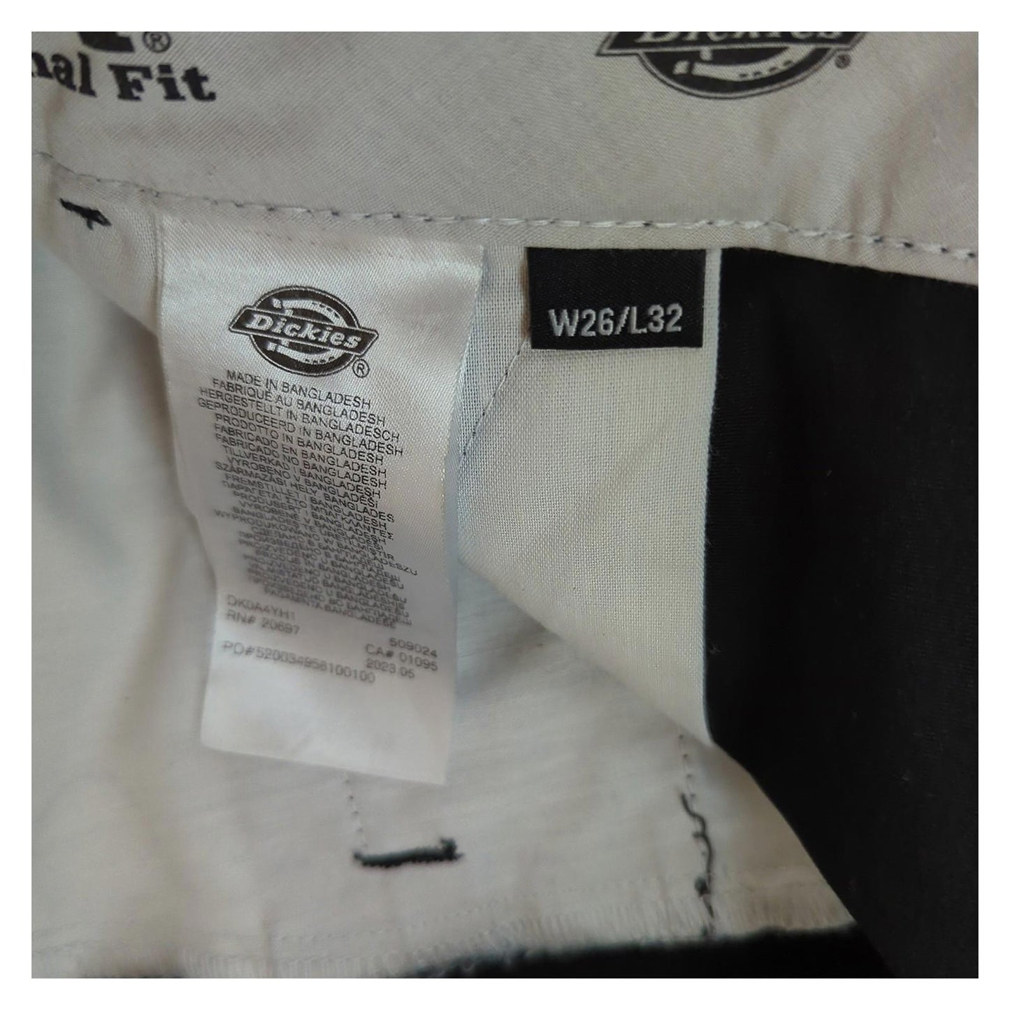 Dickies Dickies 874 Original Fit Work Pants Black W26 L32 Classic Icons Trousers workear RewearableUK