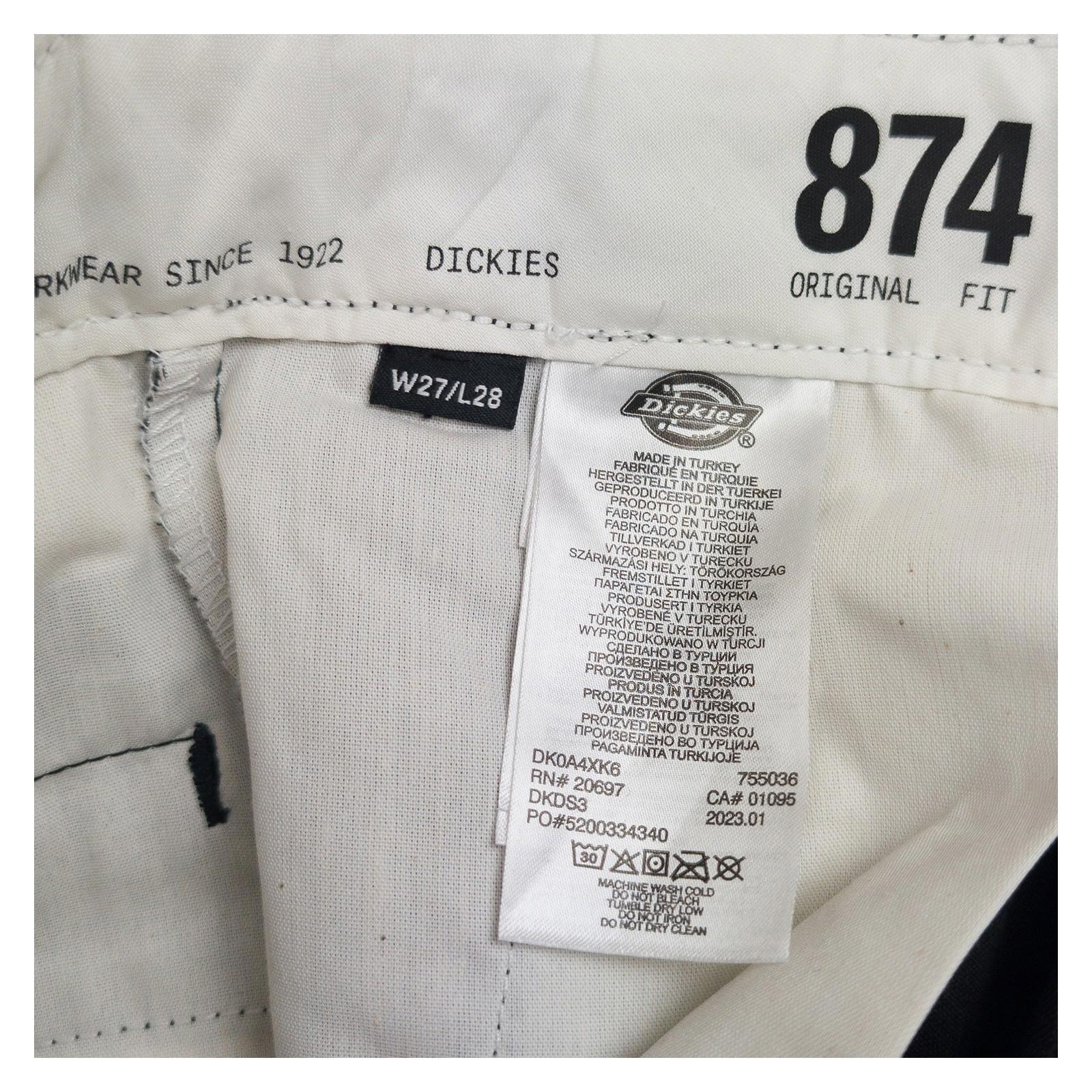 Dickies Dickies 874 Original Fit Work Pants - Black W27 L28 workear RewearableUK