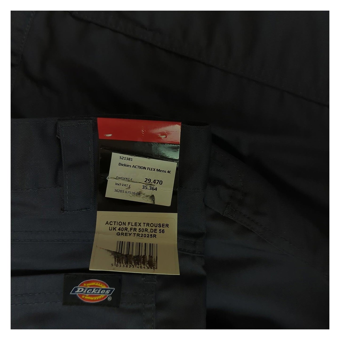 Dickies Dickies Action Flex Work Trousers Cargo Pants Grey Men's 40 R NWT TR2025 workear RewearableUK