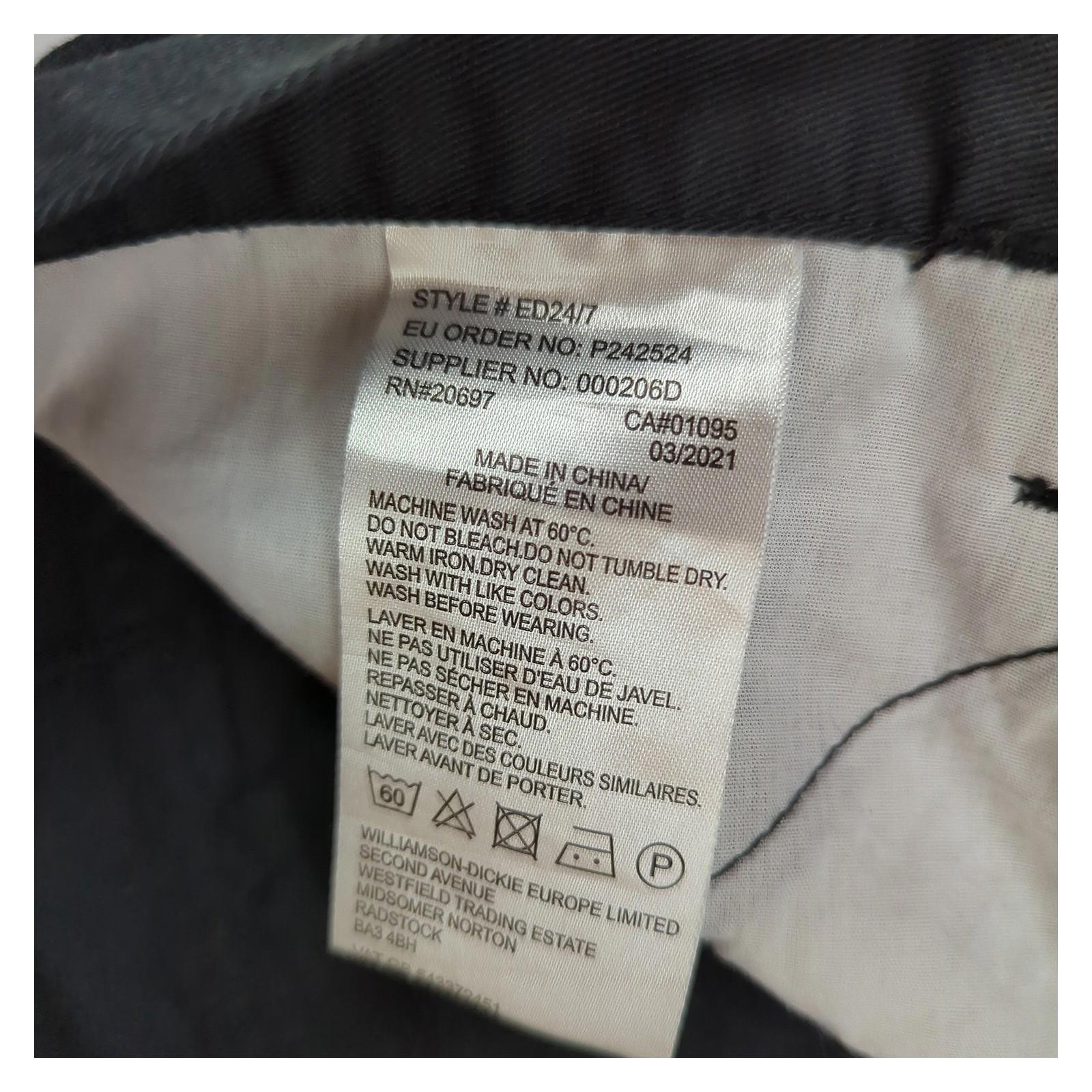 Dickies Dickies black cargo work trousers 30R polycotton ED24/IT RewearableUK