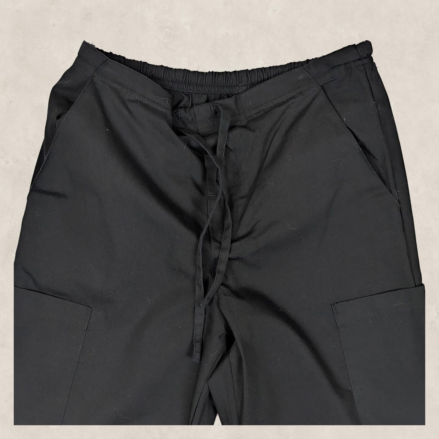 Dickies Black Drawstring Elastic Waist Cargo Scrub Work Pants Trousers Size XS by Dickies – | RewearableUK