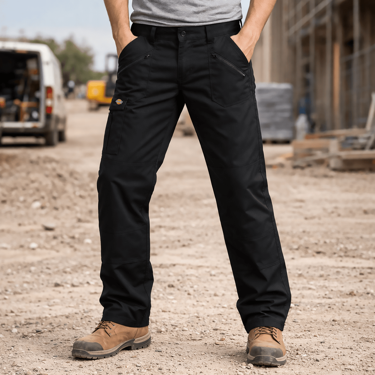 Dickies Black Work Trousers 32 R – Used Very Good by Dickies – workear | RewearableUK