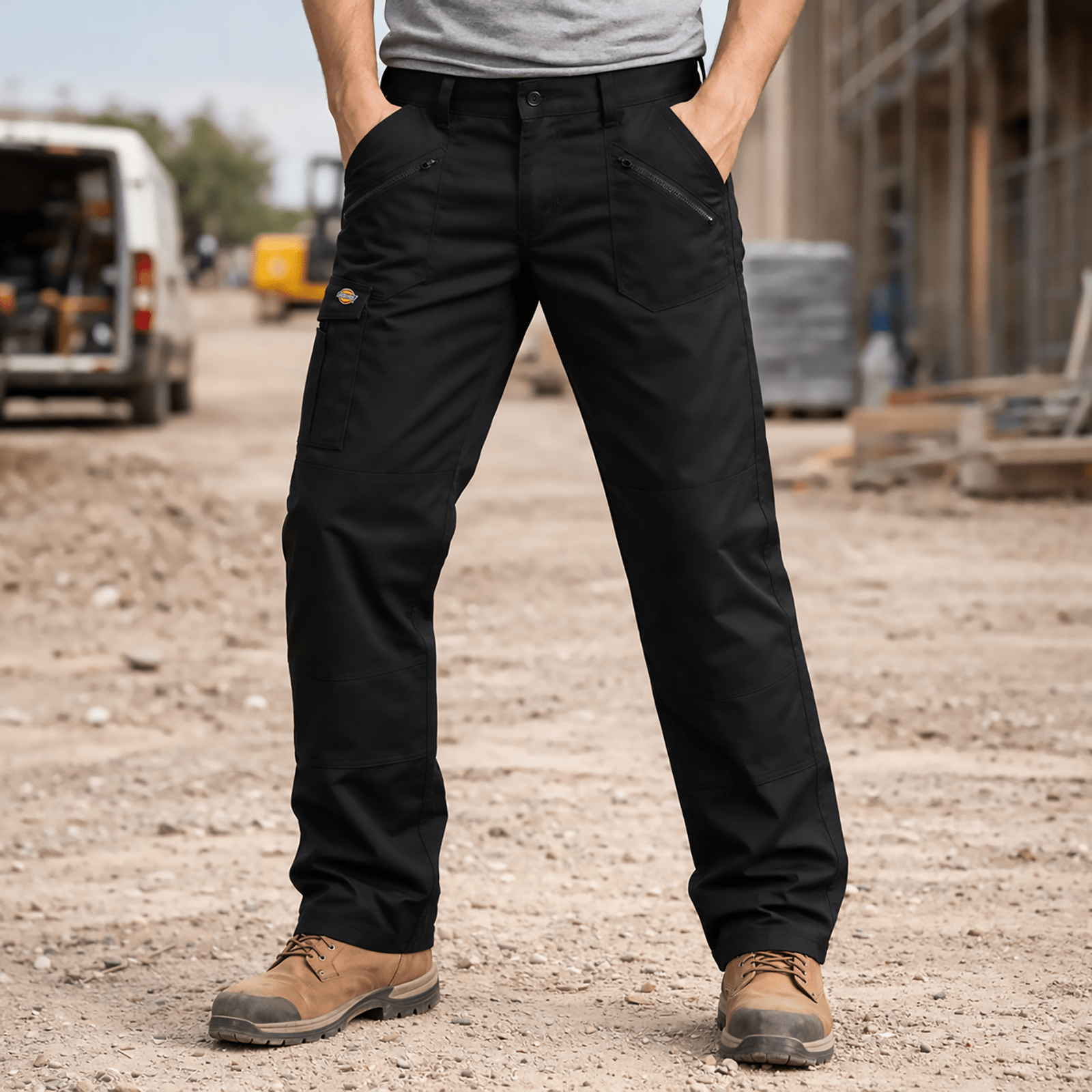 Dickies Black Work Trousers 32 R – Used Very Good by Dickies – workear | RewearableUK
