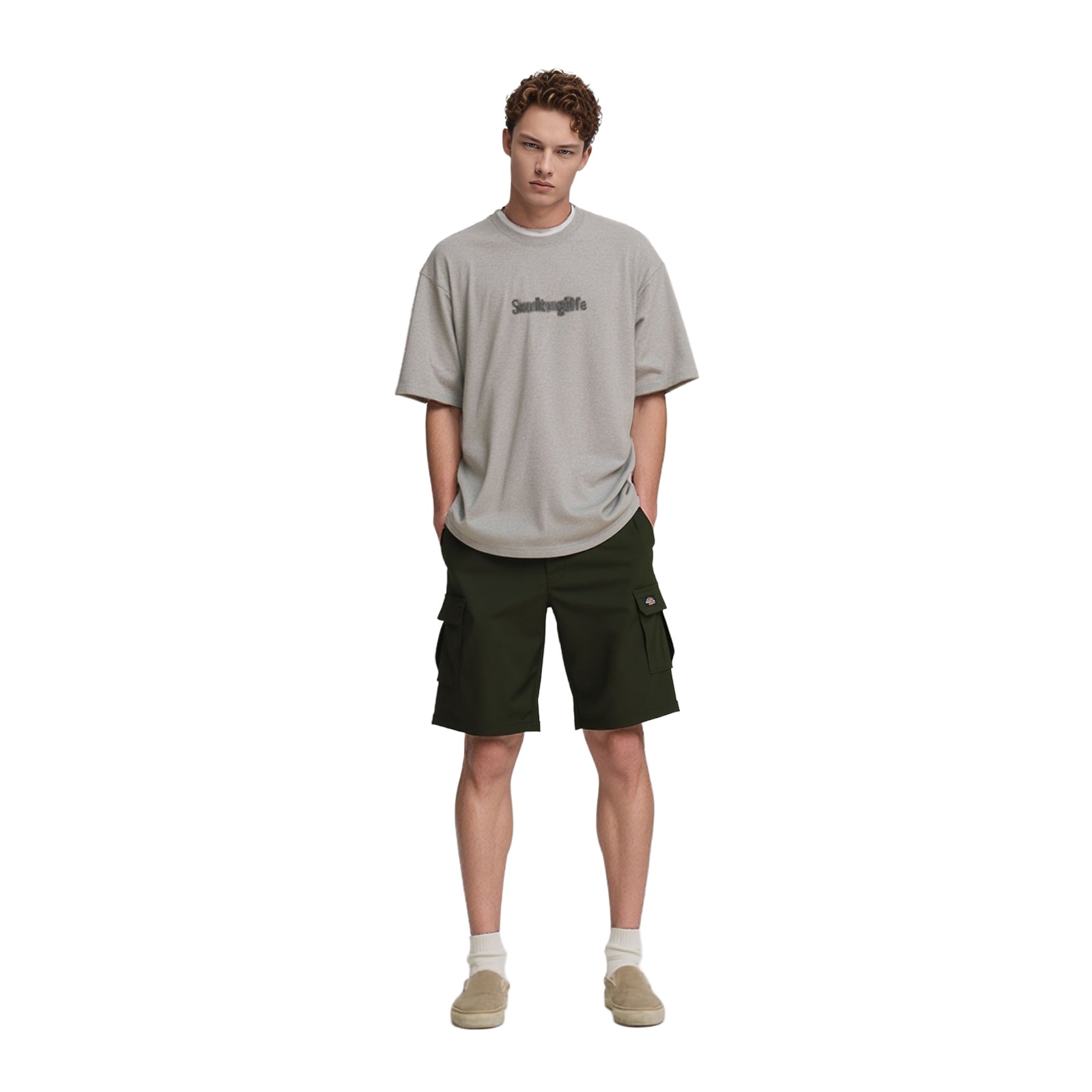 Dickies Dickies Cargo Work Shorts Dark Green W34 Men’s Utility Pockets Durable Blend workear RewearableUK