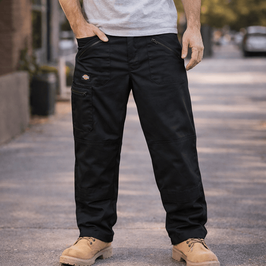 Dickies Cargo Work Trousers Black | Men's W34 L32 by Dickies – workear | RewearableUK