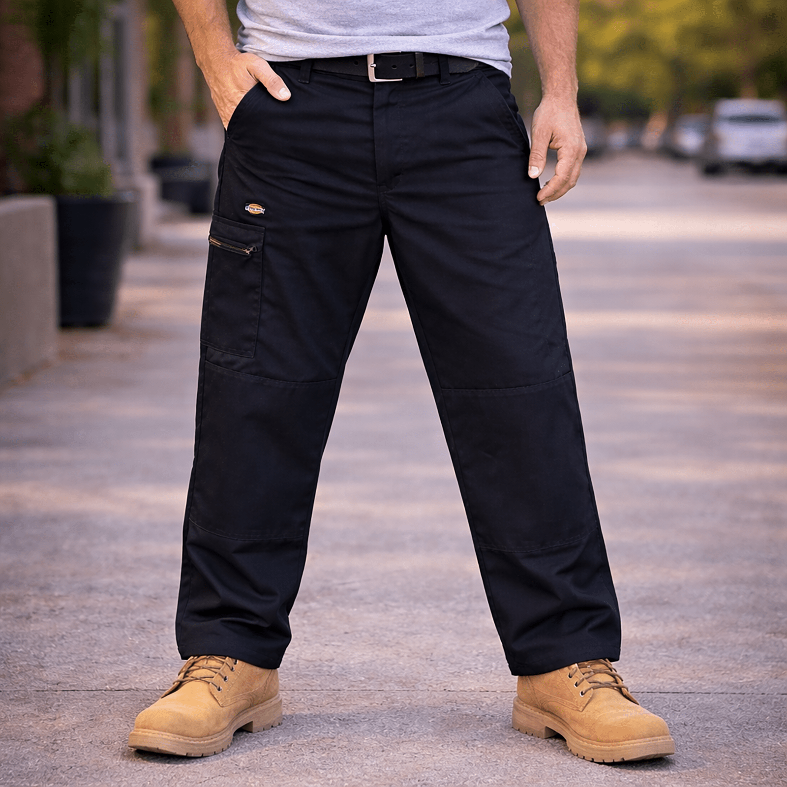 Dickies Cargo Work Trousers Navy | Men's W36 S (Short) by Dickies – workear | RewearableUK