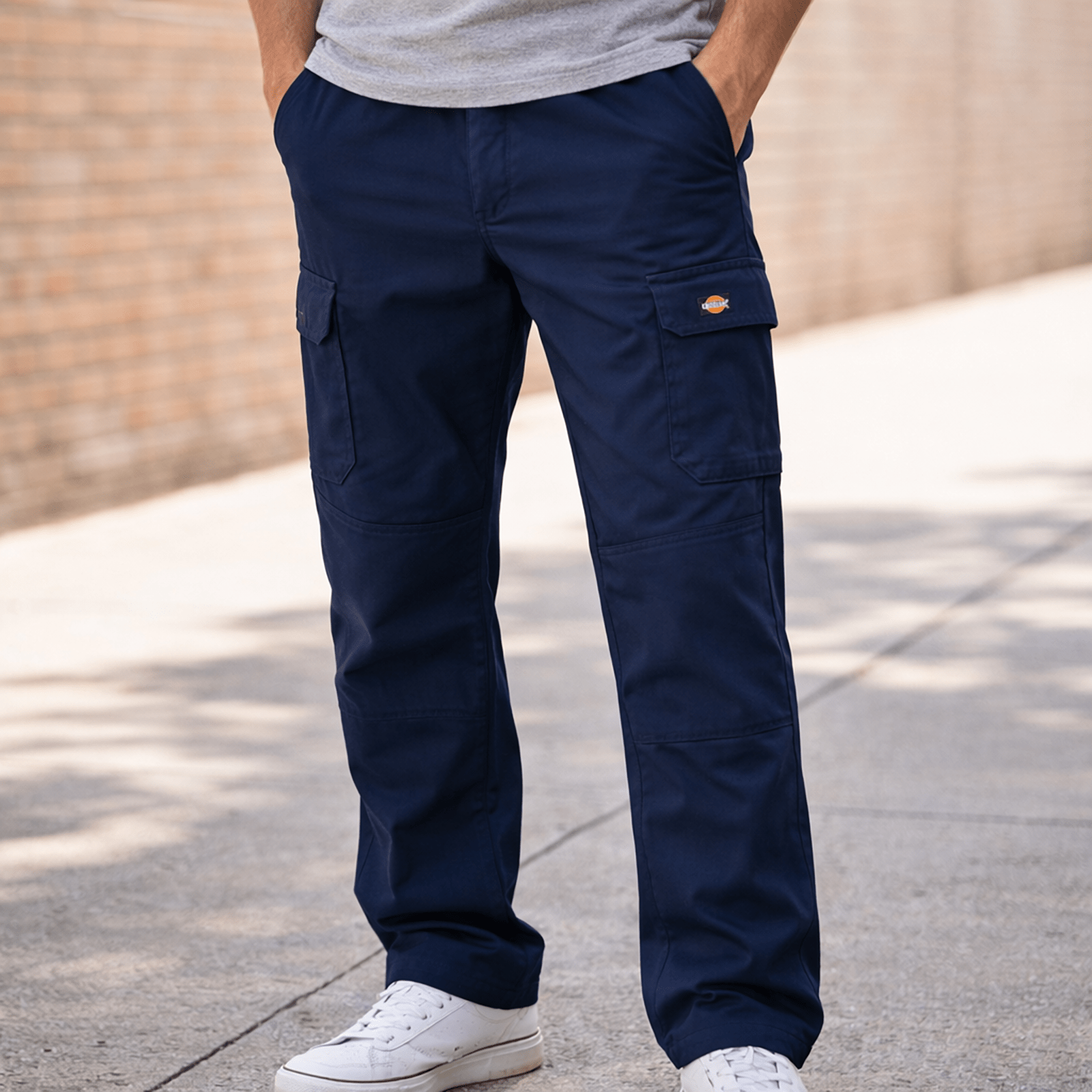 Dickies Cargo Work Trousers - Navy W38 L32 by Dickies – workear | RewearableUK