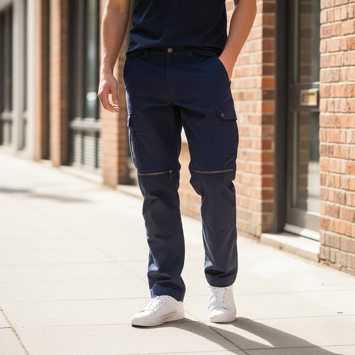 Dickies Convertible Cargo Trousers Zip Off Navy | Men's 38 R by Dickies – workear | RewearableUK