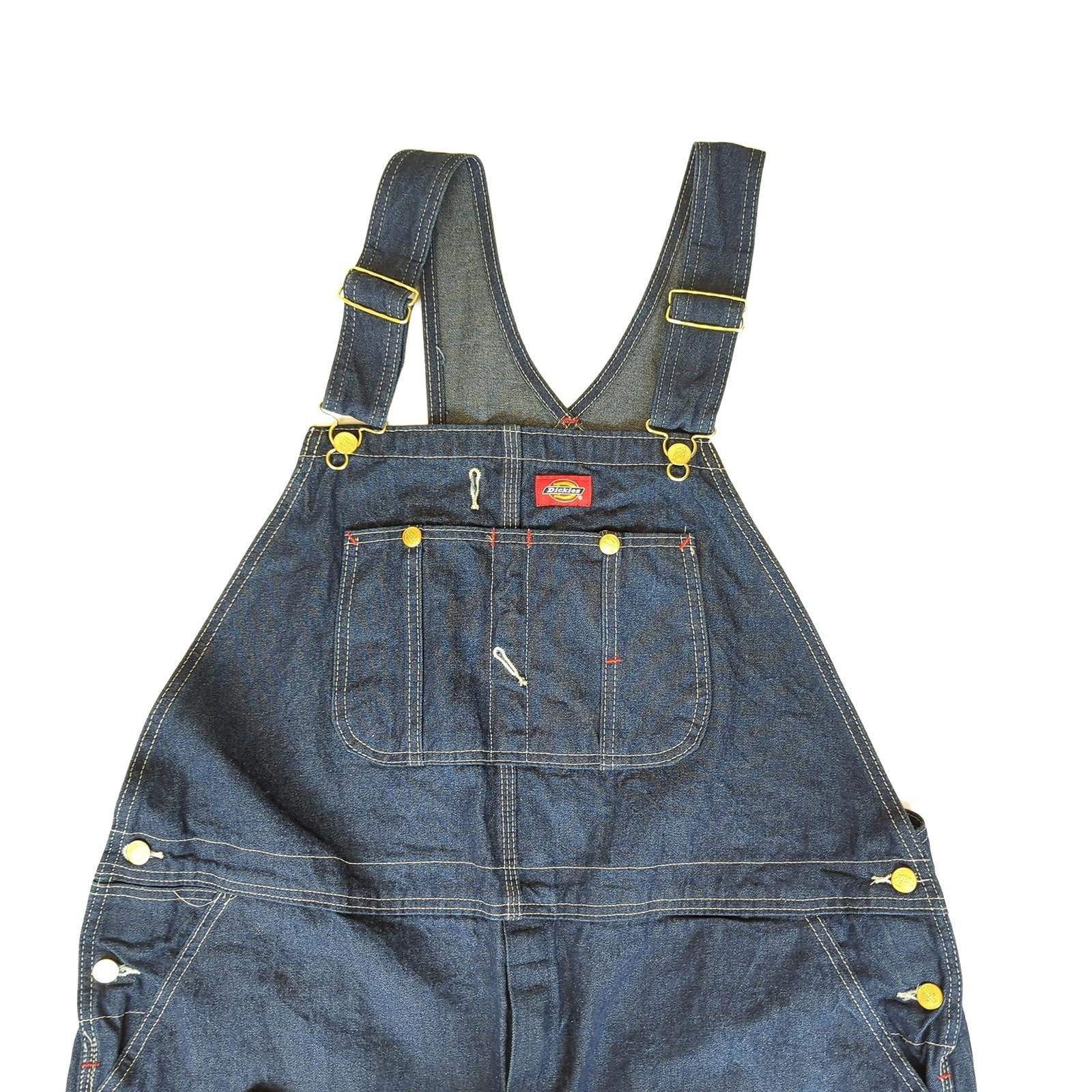 Dickies Dickies Denim Overalls Blue 42x32 Carpenter Workwear Utility Jeans JEANS RewearableUK