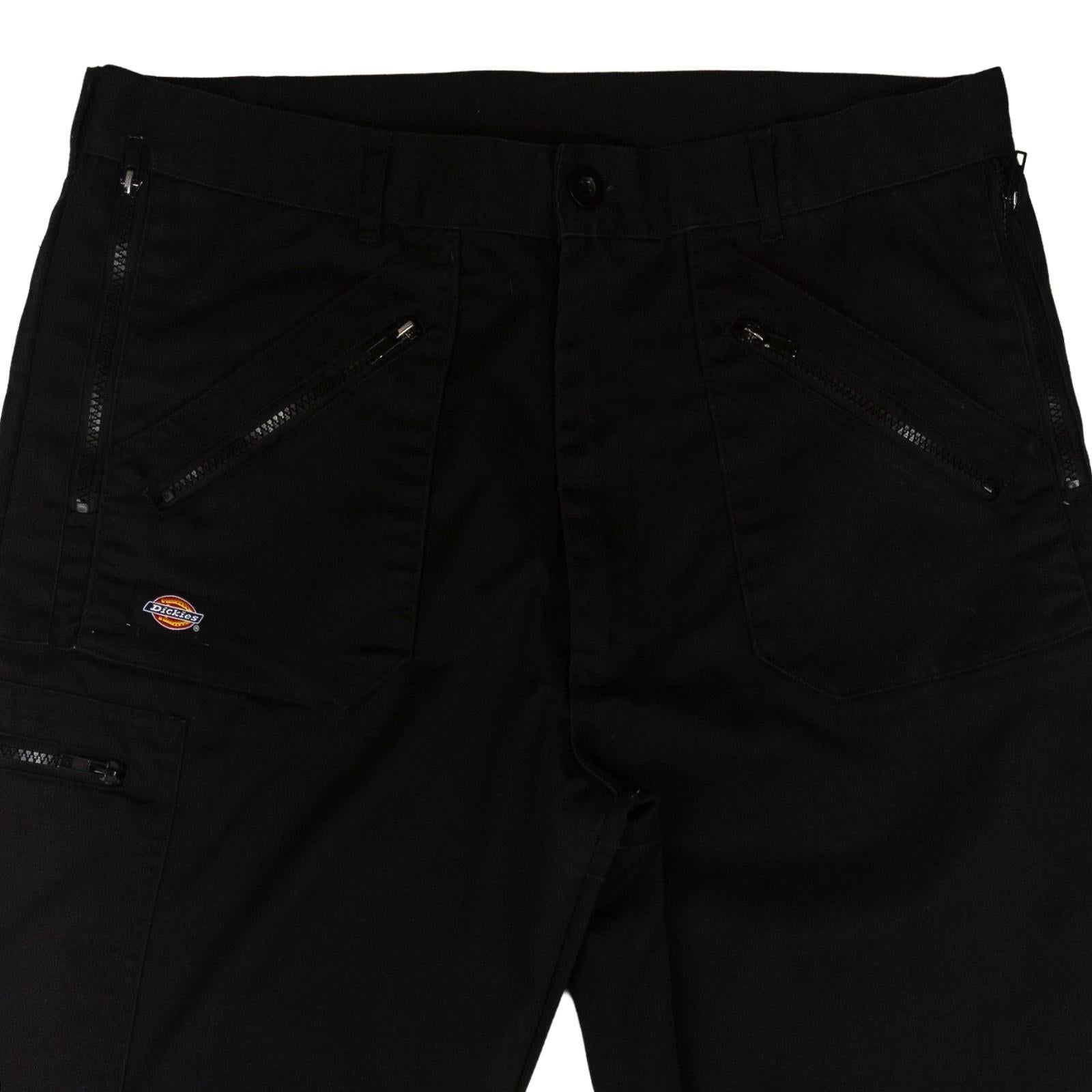 Dickies Eisenhower Work Trousers W36 R Regular Black Zip Pockets Knee Pad Cargo by Dickies – | RewearableUK