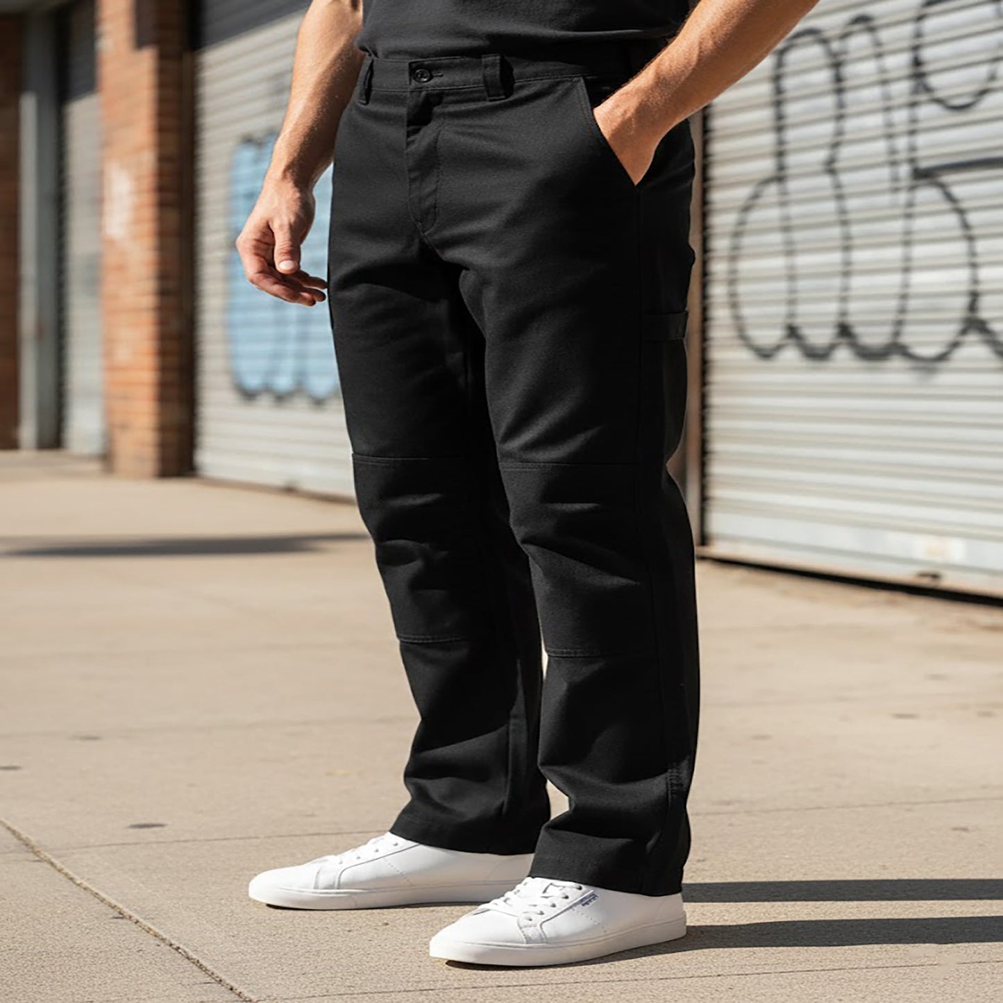 Dickies Flex Work Trousers Black Reinforced | Men's W34 L30 by Dickies – | RewearableUK