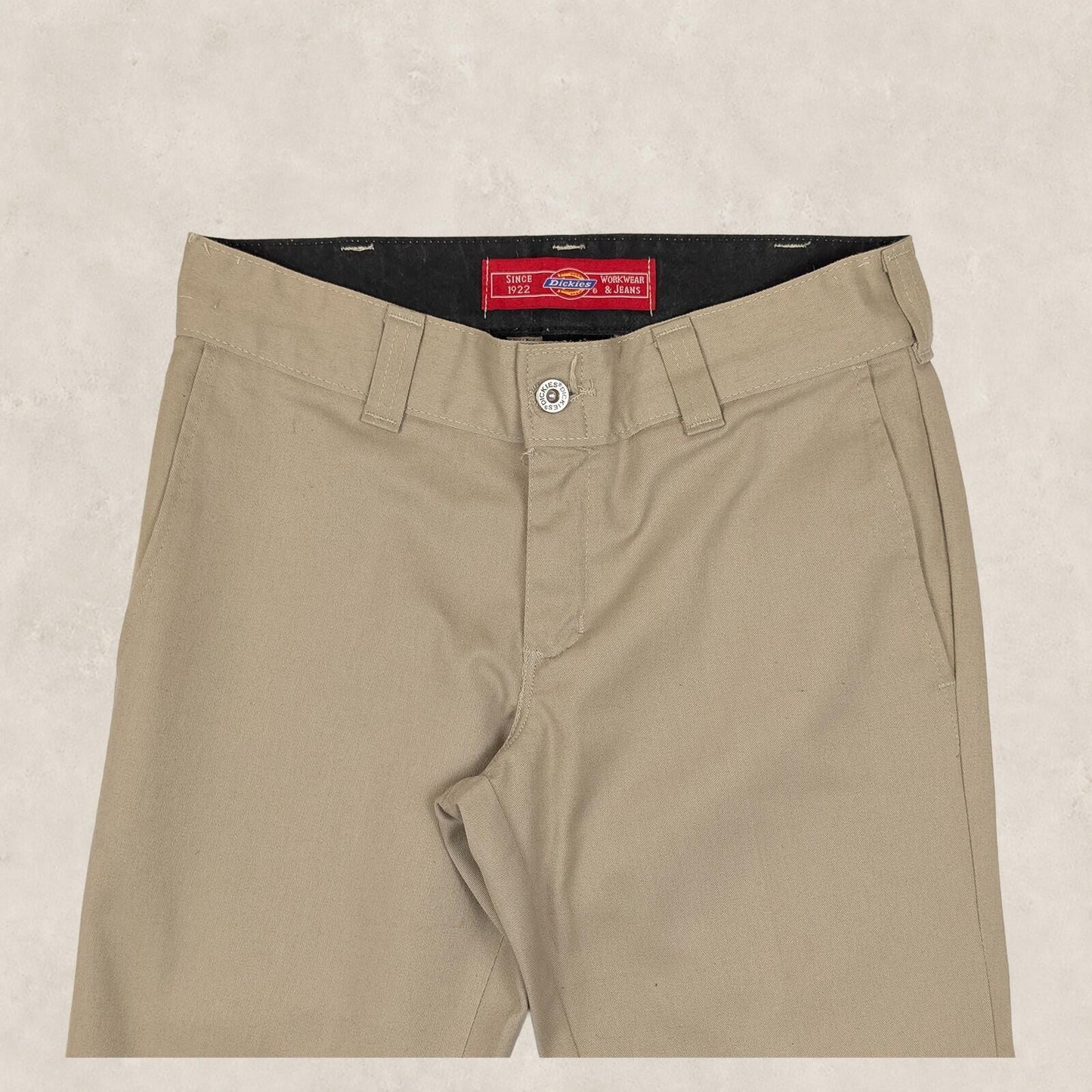 dickies flex work trousers straight fit classic khaki beige mens size 30x30 by Dickies – | RewearableUK