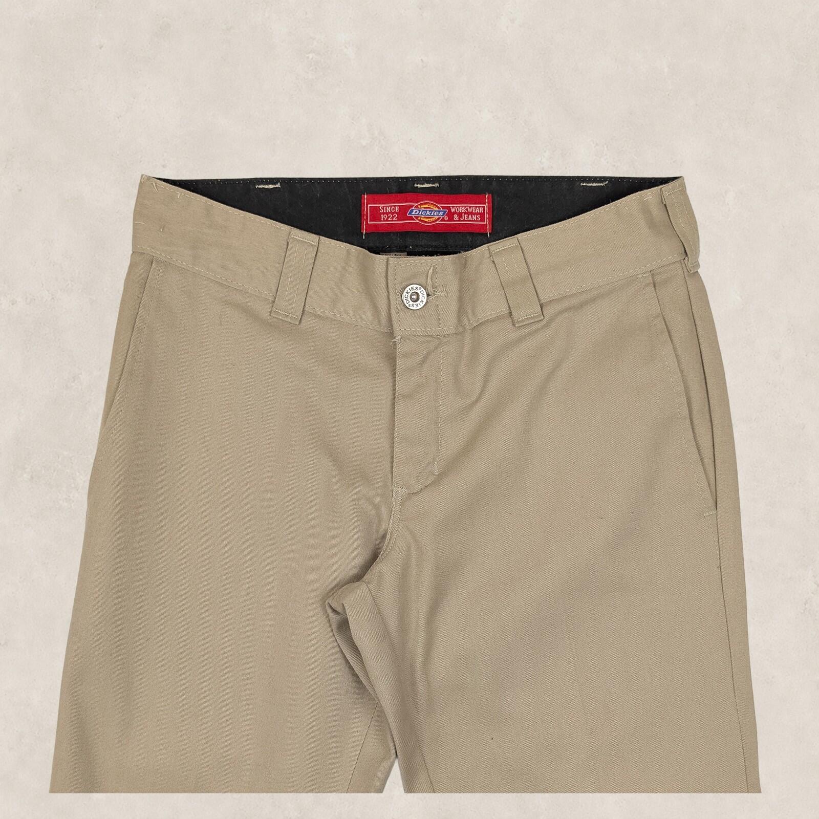 dickies flex work trousers straight fit classic khaki beige mens size 30x30 by Dickies – | RewearableUK