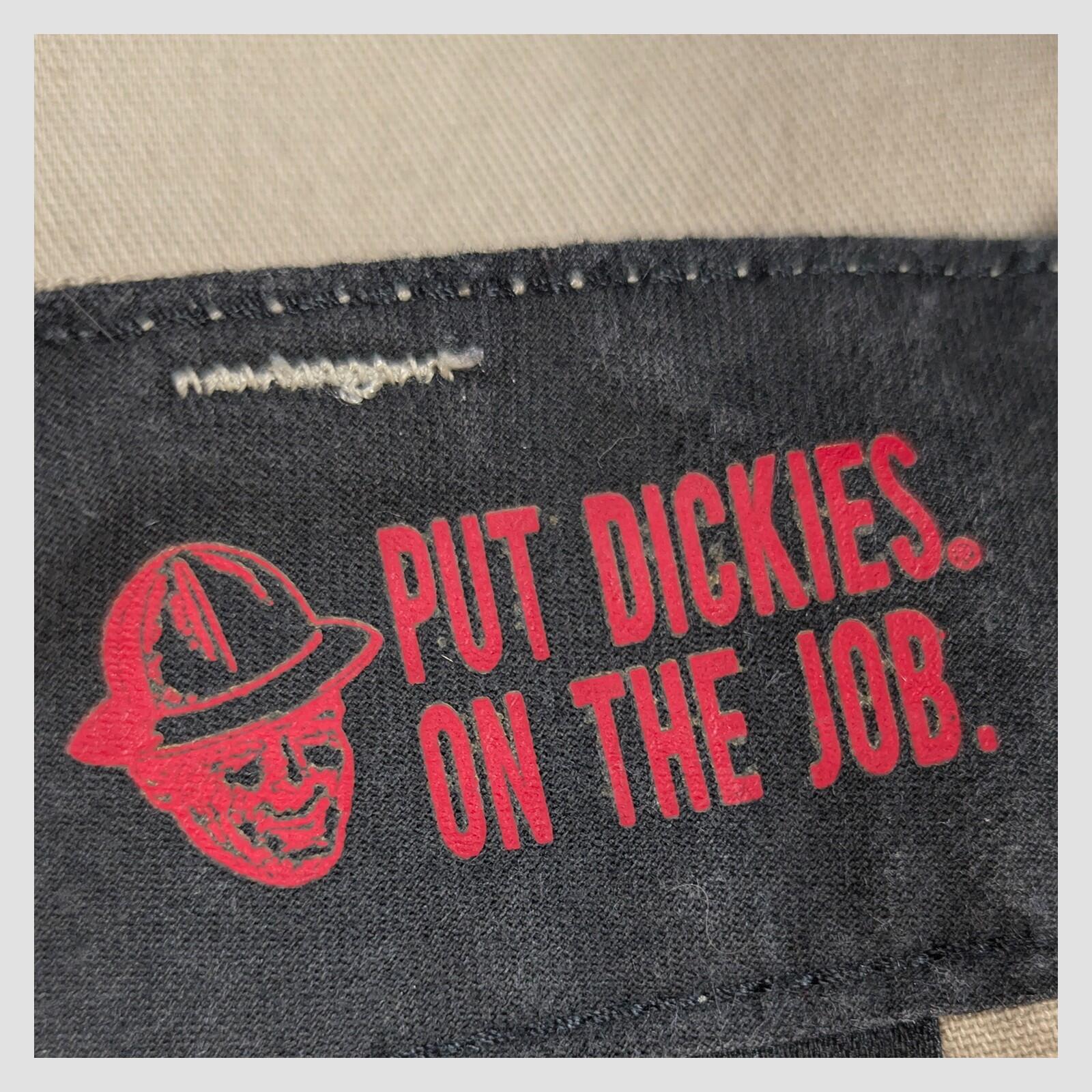 dickies flex work trousers straight fit classic khaki beige mens size 30x30 by Dickies – | RewearableUK