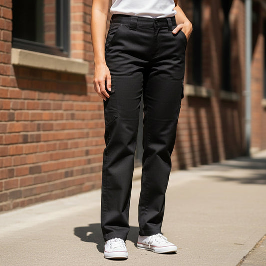 Dickies Ladies Action Trousers WD855 Black | UK 14 (New) by Dickies – | RewearableUK