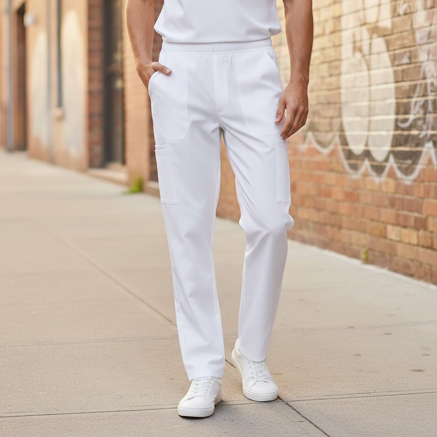 Dickies Medical Balance Scrub Trousers White Cargo | Men's M (New) by Dickies – WORKWEAR | RewearableUK
