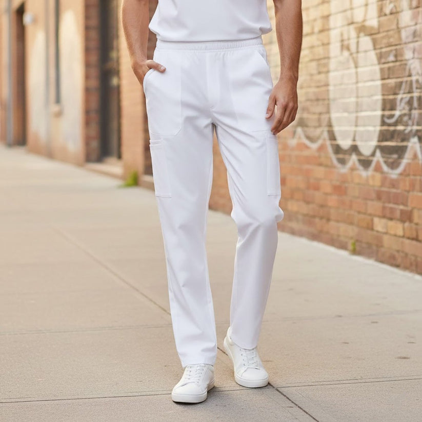 Dickies Medical Balance Scrub Trousers White Cargo | Men's M (New) by Dickies – WORKWEAR | RewearableUK