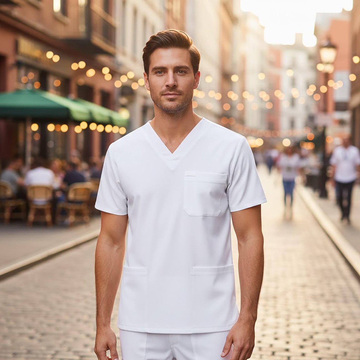 Dickies Medical EDS Essentials Scrub Top White | Men's XS (New) by Dickies – T-Shirts | RewearableUK