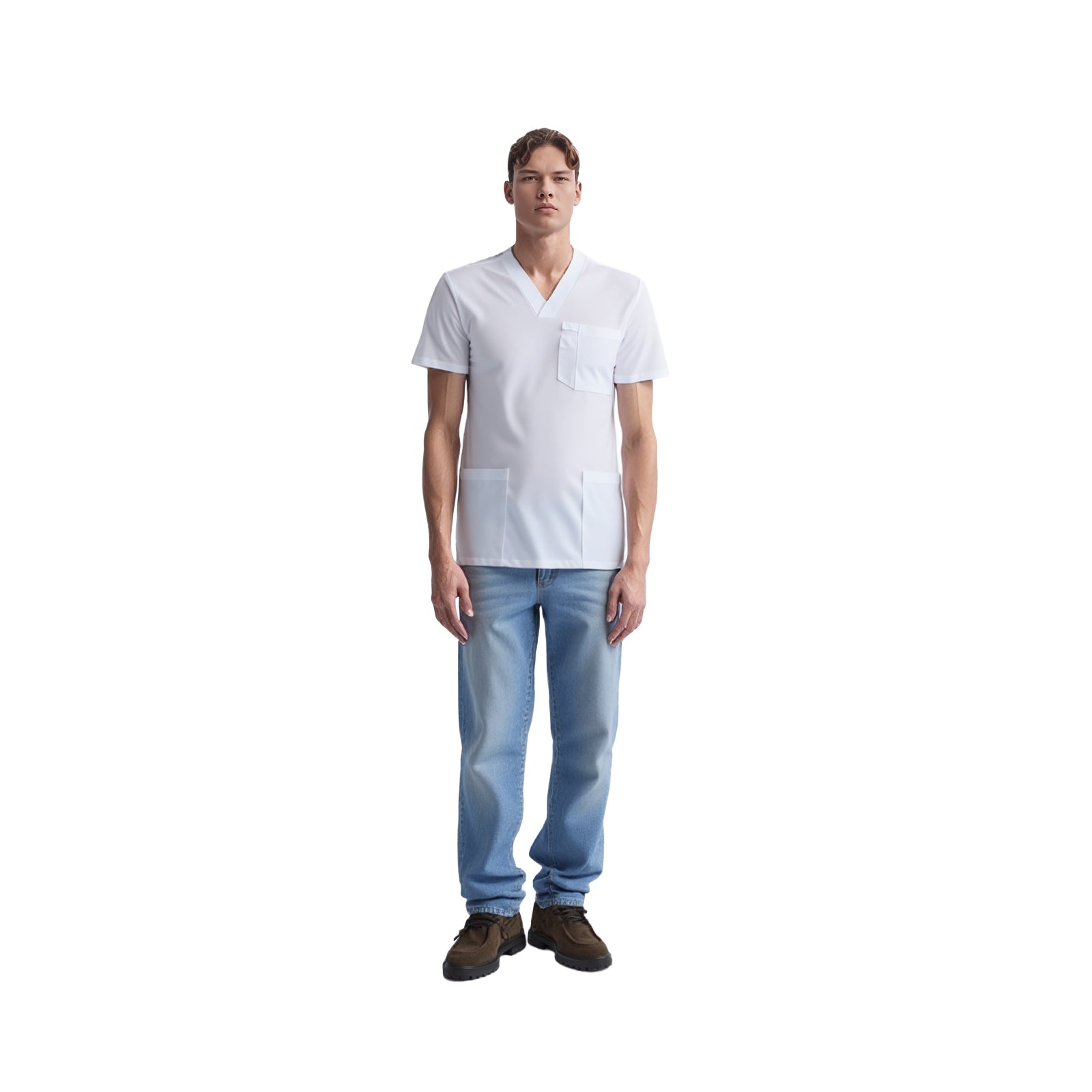 Dickies Medical EDS Essentials Scrub Top White | Men's XS (New) by Dickies – T-Shirts | RewearableUK