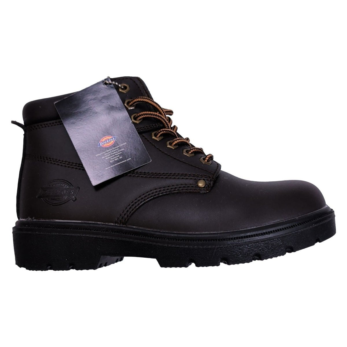 Dickies Men's Safety Boots UK 7 Dark Brown Leather Steel Toe Work Boots – product photo 3 | RewearableUK