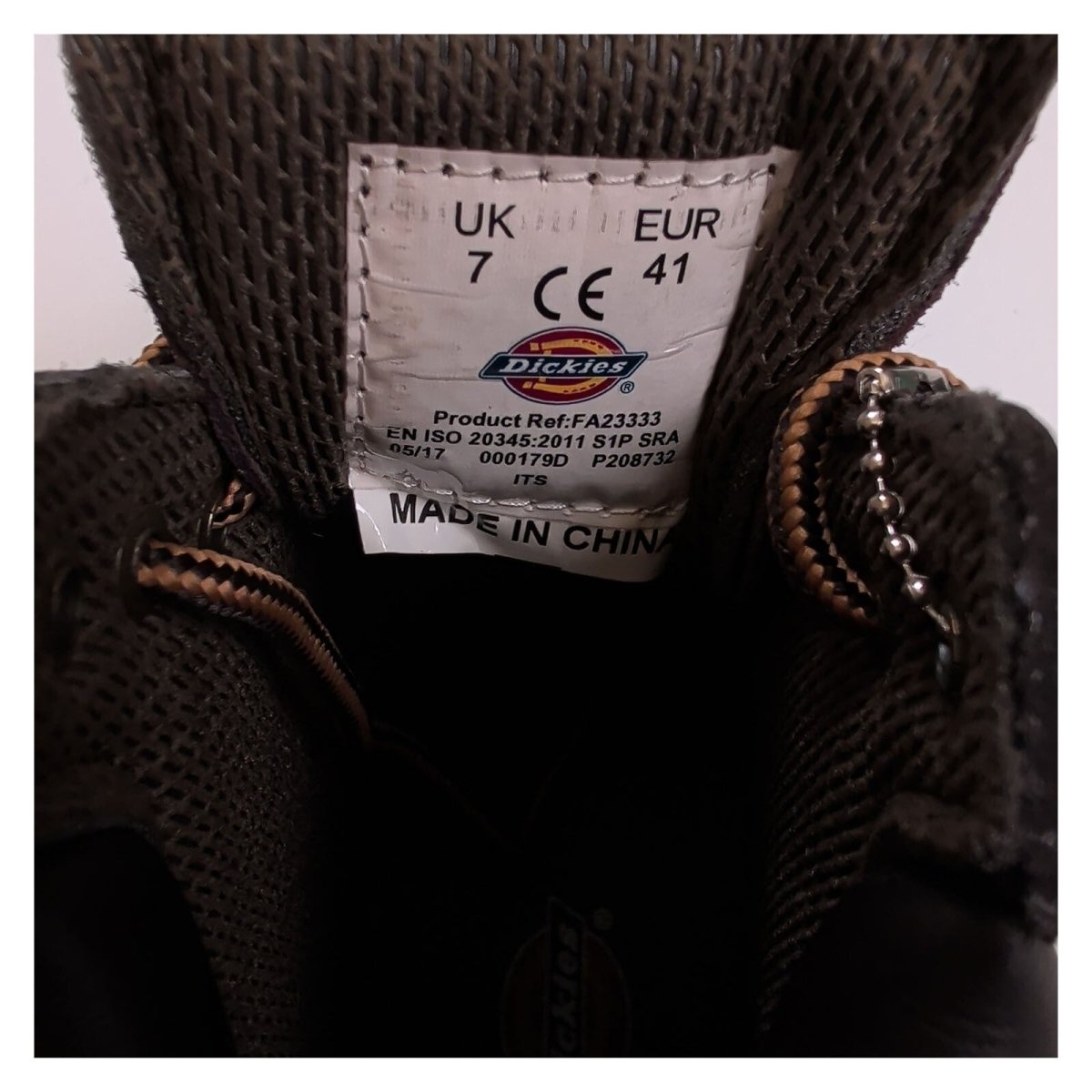 Dickies Men's Safety Boots UK 7 Dark Brown Leather Steel Toe Work Boots – product photo 9 | RewearableUK