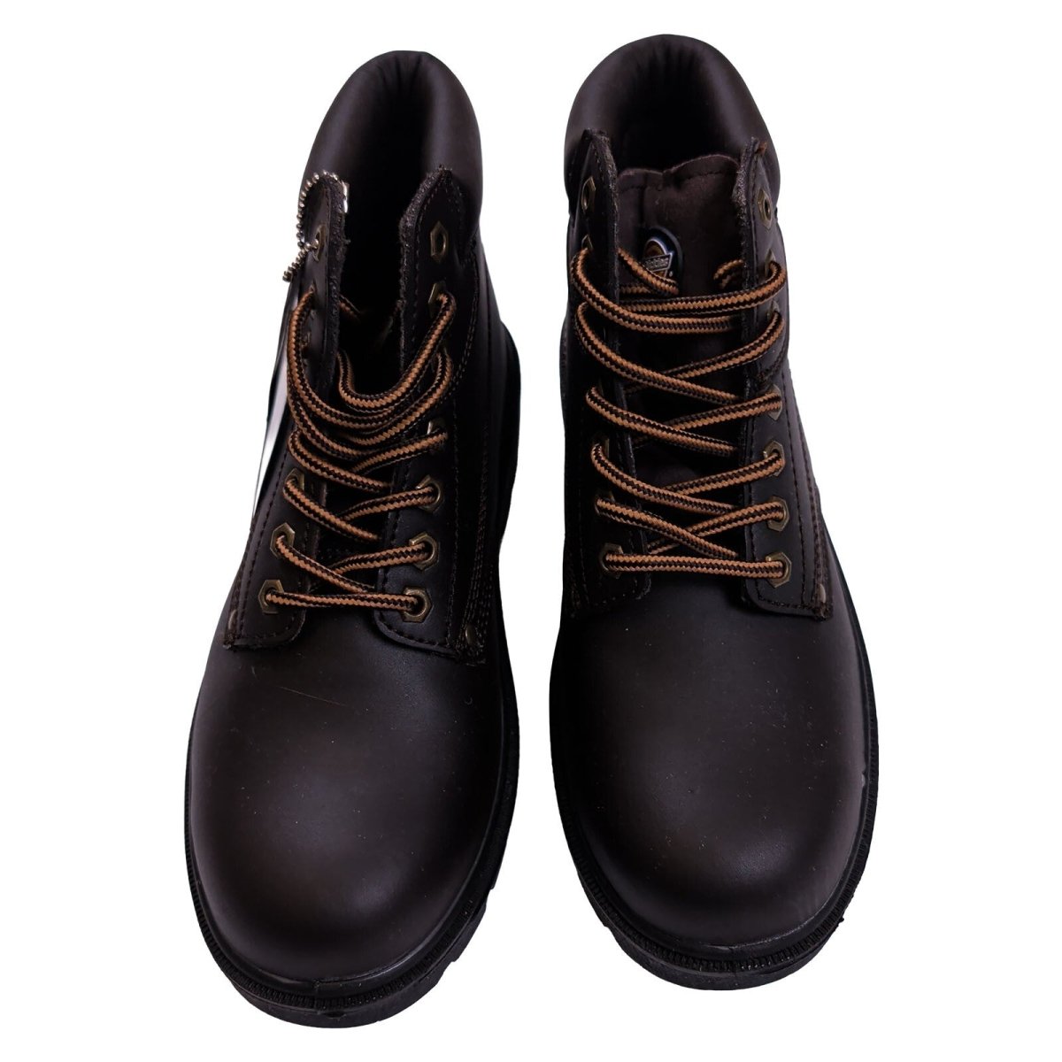 Dickies Men's Safety Boots UK 7 Dark Brown Leather Steel Toe Work Boots – product photo 1 | RewearableUK