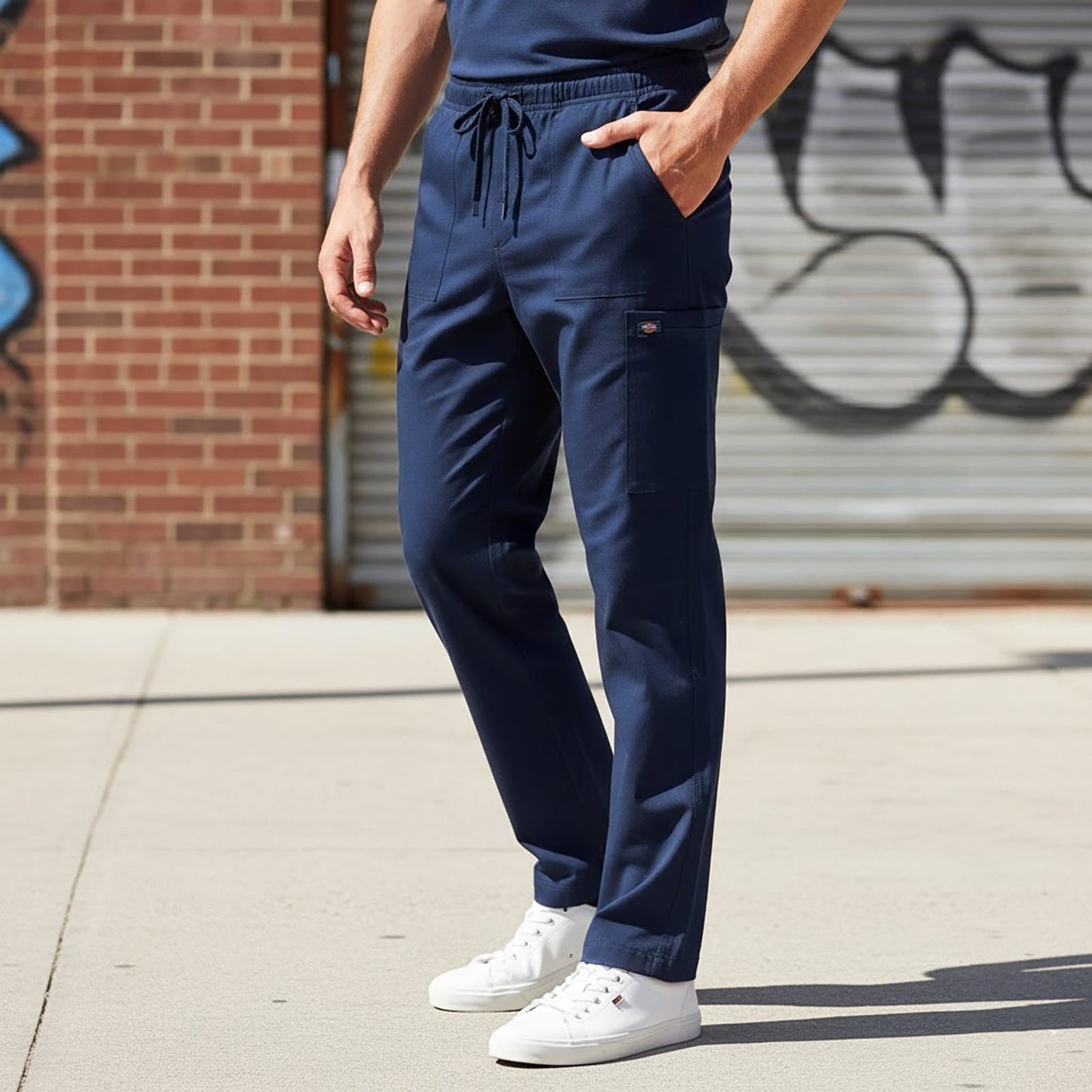 Dickies Men's Scrub Trousers Large L Navy Blue Zip Fly Cargo EDS Essentials DKE0 by Dickies – | RewearableUK