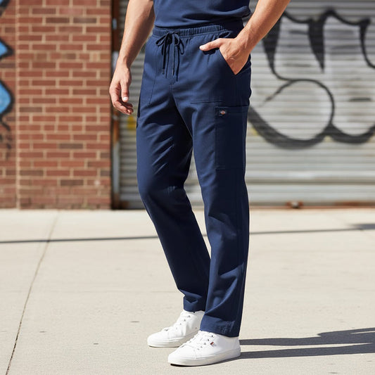 Dickies Men's Scrub Trousers Large L Navy Blue Zip Fly Cargo EDS Essentials DKE0 by Dickies – | RewearableUK