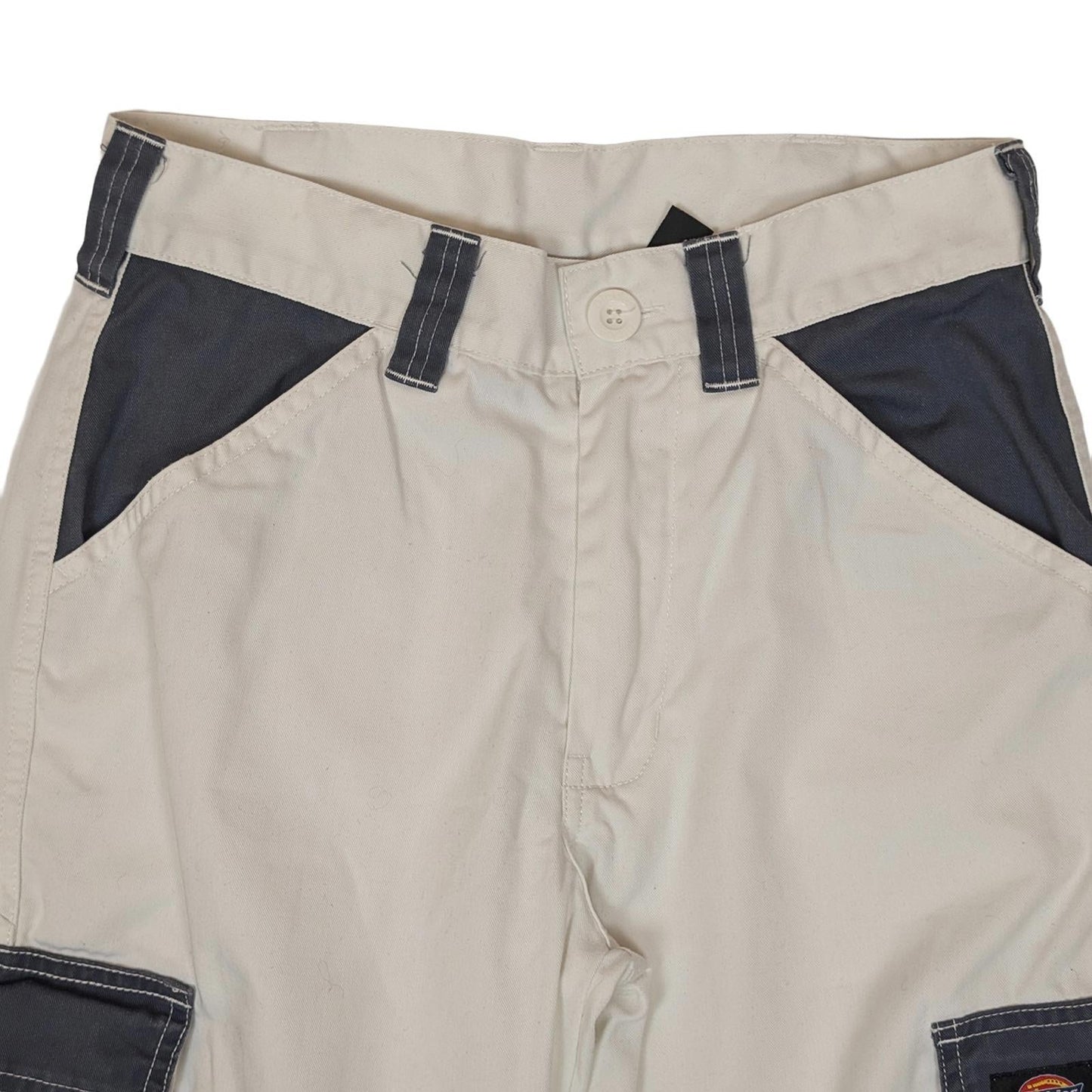 dickies mens size 28 r cream grey contrast cargo work trousers pants by Dickies – | RewearableUK