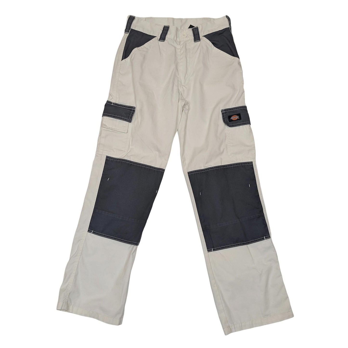 dickies mens size 28 r cream grey contrast cargo work trousers pants by Dickies – | RewearableUK
