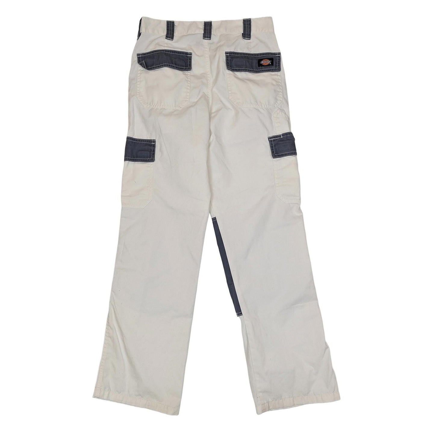 dickies mens size 28 r cream grey contrast cargo work trousers pants by Dickies – | RewearableUK