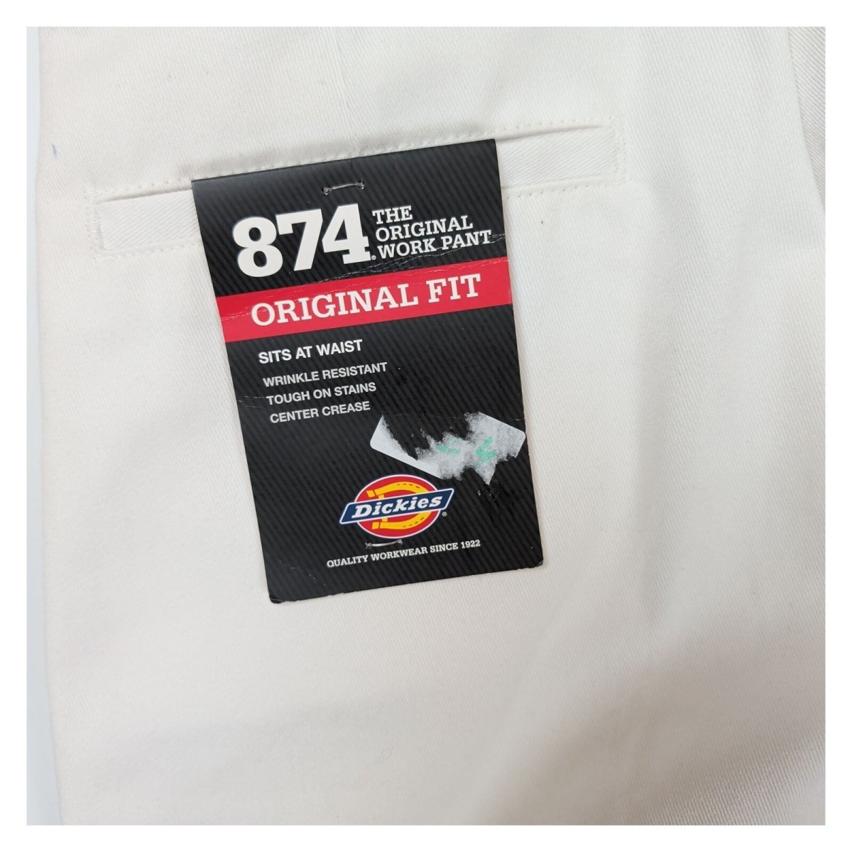 Dickies Men's Trousers 30x30 White Original Fit Work Pant – Workwear product photo 7 | RewearableUK