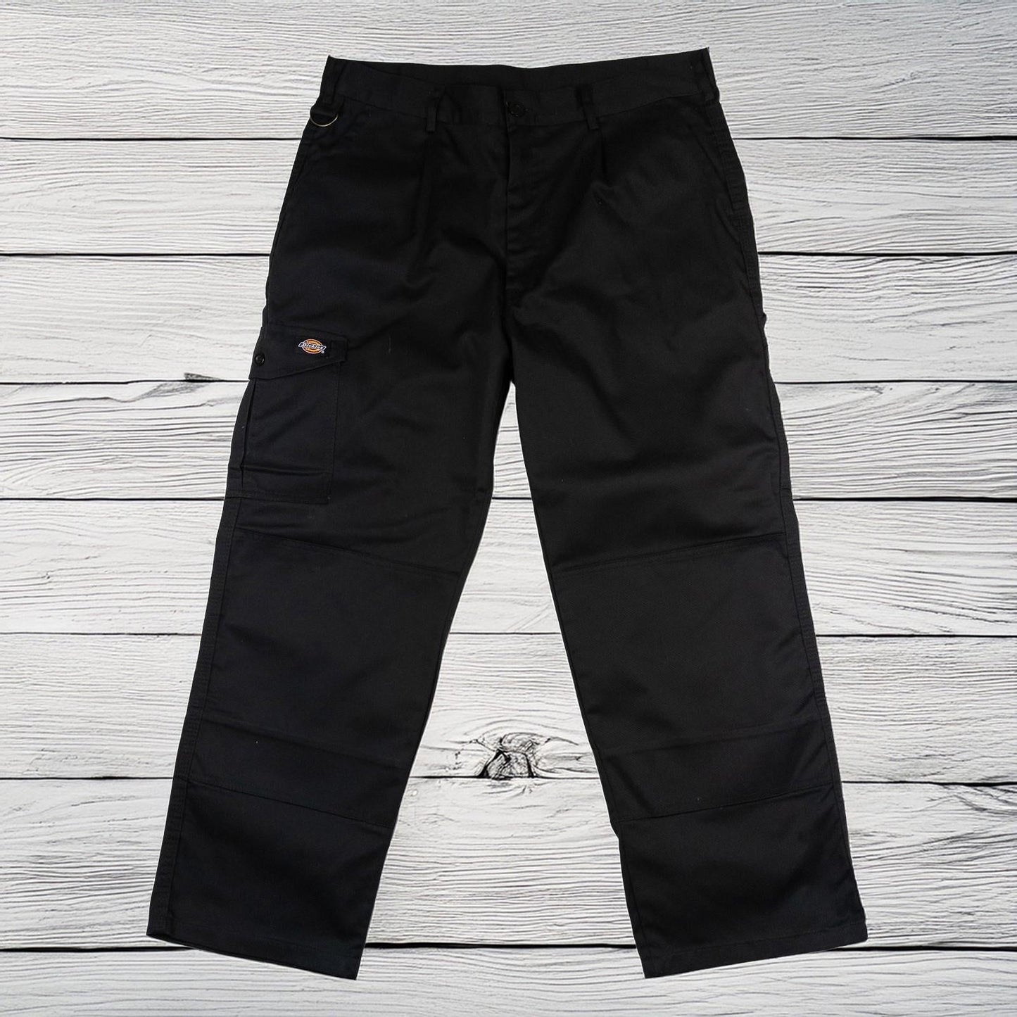Dickies Men's Work Trousers W36 R Regular Black Cargo Knee Pad Pockets Pants by Dickies – | RewearableUK
