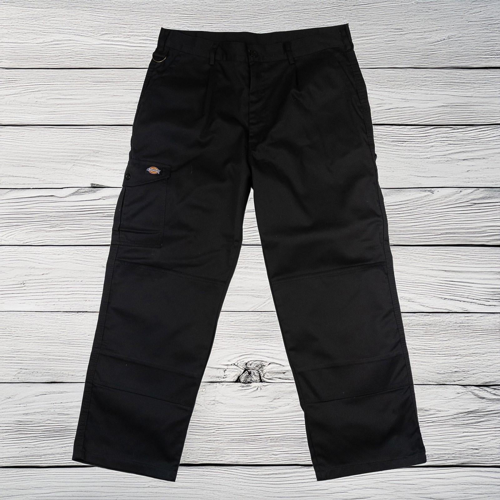 Dickies Men's Work Trousers W36 R Regular Black Cargo Knee Pad Pockets Pants by Dickies – | RewearableUK