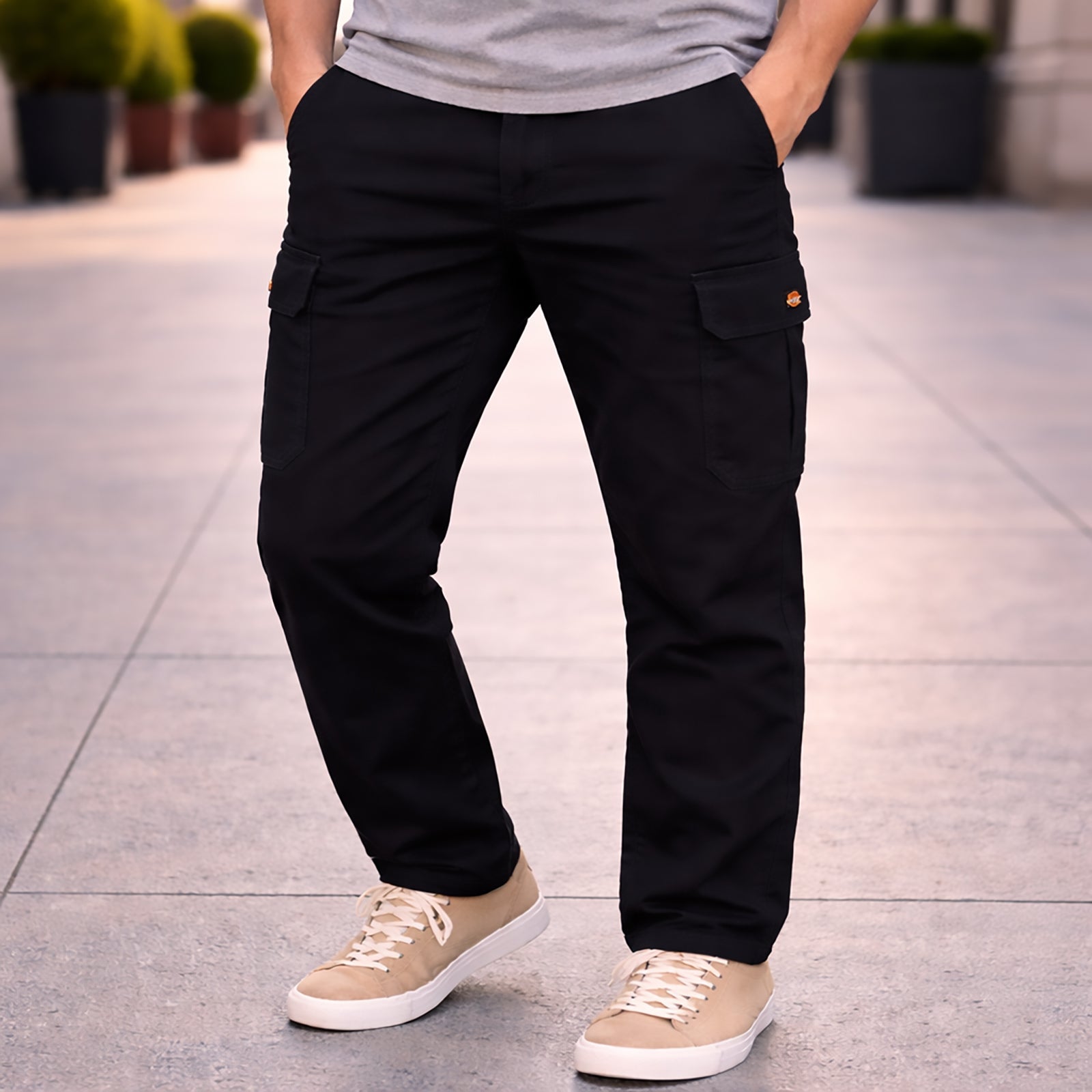 Dickies navy Cargo Work Trousers - W32 Regular by Dickies – workear | RewearableUK