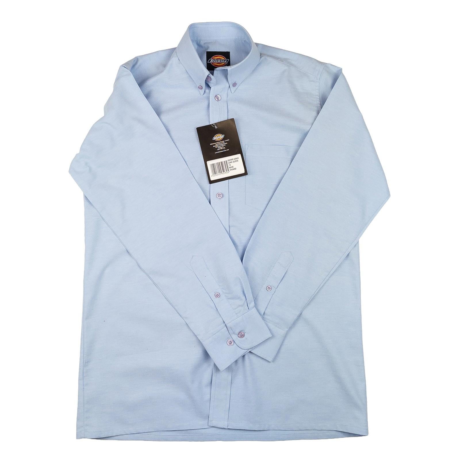 Dickies Oxford Shirt 15 M Medium Light Blue Long Sleeve Button Down Workwear NWT by Dickies – | RewearableUK